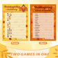 YQUQWN 32PCS Thanksgiving Party Games Set, Thanksgiving Trivia Game Word Scramble Pattern Guessing Game for Family Party Activit