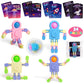 DEKWELL 24 Packs Valentine's Cards with Fidget Sensory Spinners, Small Plastic Gifts for Kids Classroom Party Exchange