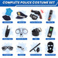 Skirfy 15Pcs Police Costume For Girls,Police Officer Costume For Kids Girls,Girls Police Costume For Kids 4-6,Police Uniform Wit