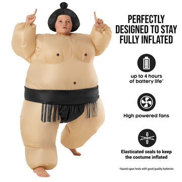 Morph Black Sumo Wrestler Inflatable Costume For Kids Inflatable Costume Sumo Wrestling Suit For Kids Halloween Costume Kids