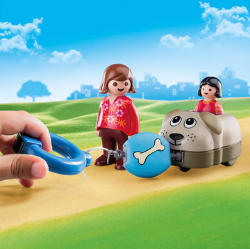 Playmobil 1.2.3 Hondentrein - 70406,Veelkleurig