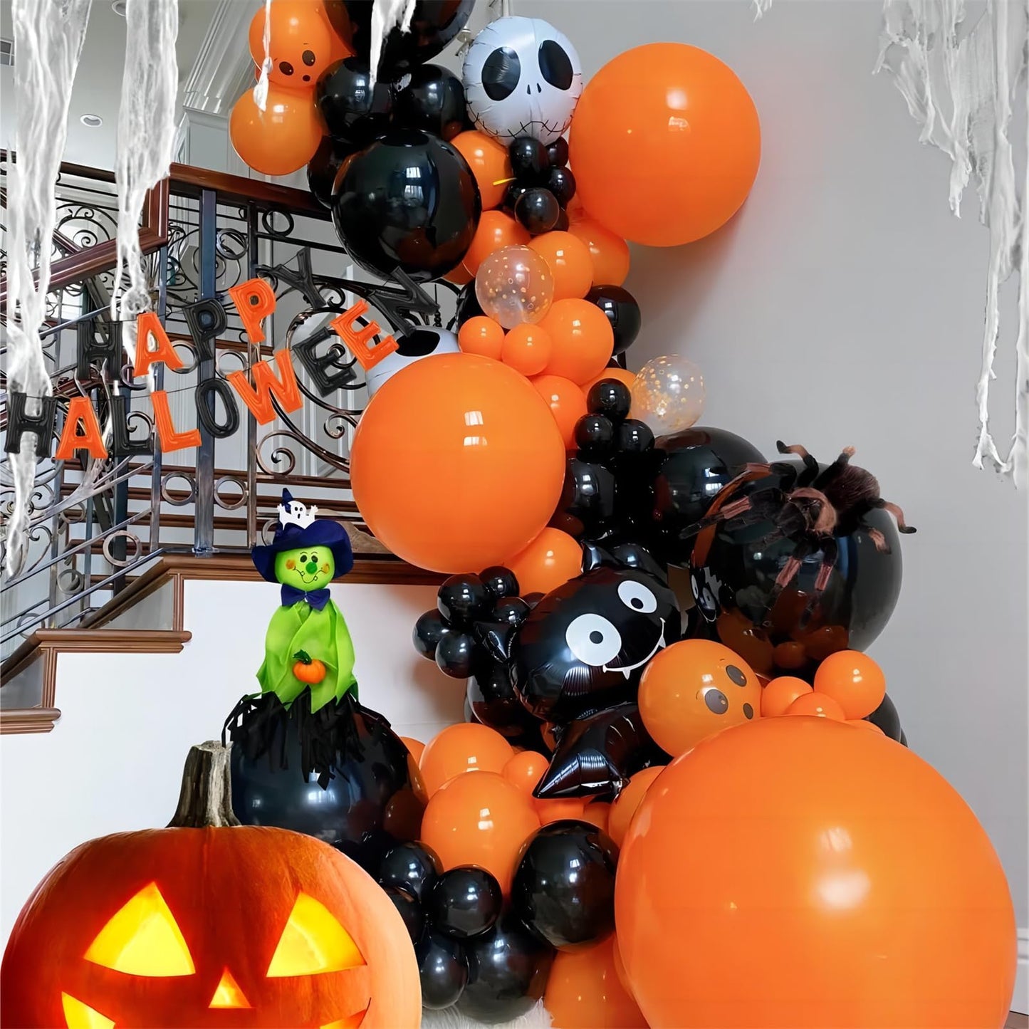 130Pcs Orange Balloons Arch Kit, 18'' 12'' 10'' 5'' Different Sizes Pack Burnt Orange Latex Balloons Garland For Birthday Gradua