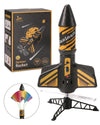 Sainsmart Jr. Rocket Launcher For Kids, 200 Feet Of Flight Altitude, Motorized Air Rocket With Parachute, Self-Launching Outdoor Toy With Safely Land, Black