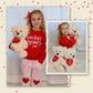 Maogolan Small Teddy Bear With Red Heart, I Love You Valentines Day Teddy Bear Stuffed Animal White,Velvet Red Heart Valentines