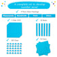Simply Magic Jumbo Blue Magnetic Base Ten Blocks - 131+4 PCS Math Manipulatives, Foam, Medium Size, Model 20112022