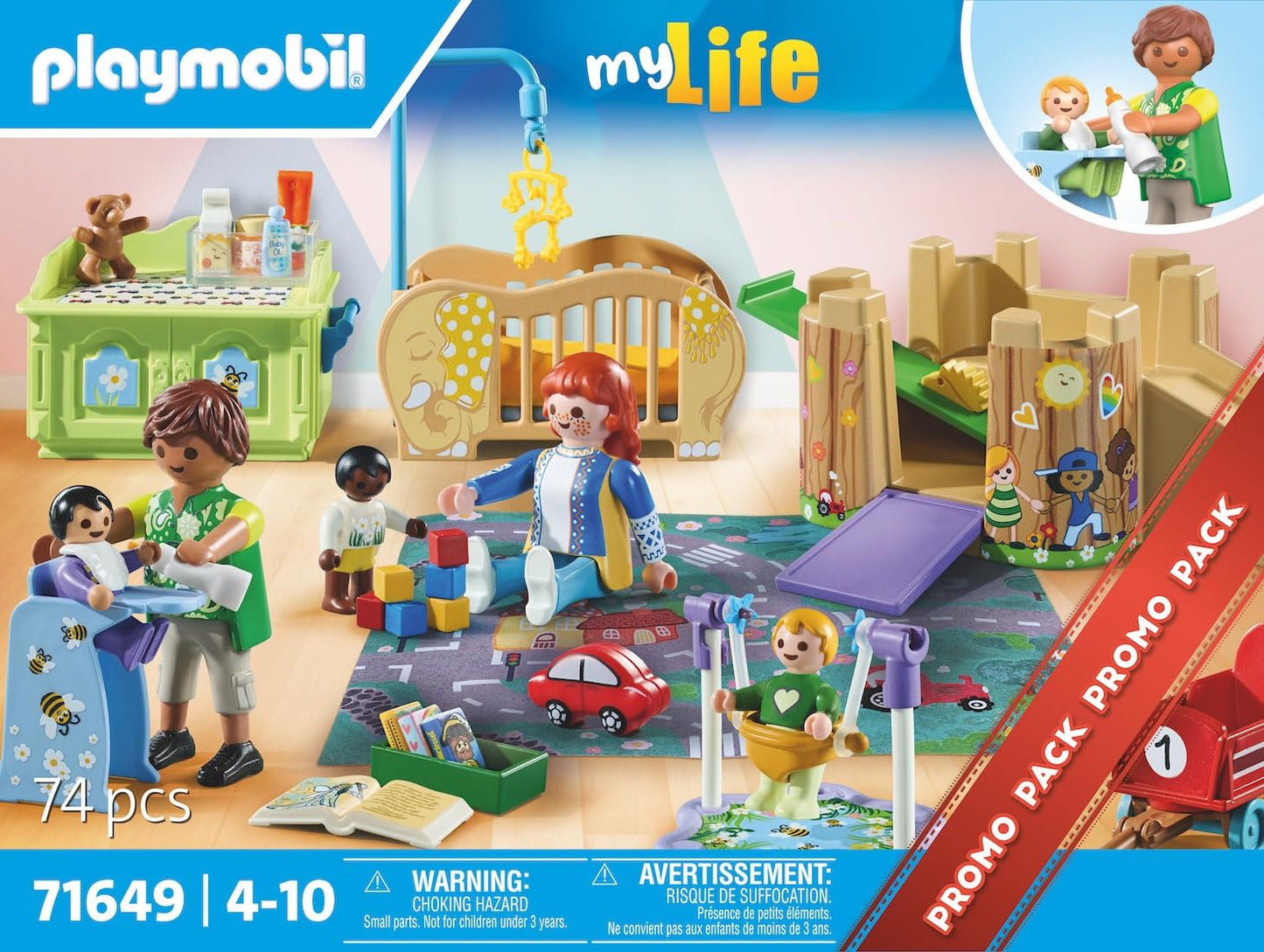 Playmobil Toddler Group Toy - Multicoloured, Plastic, Model 71649, Size 24.8 x 18.7 x 7.2 cm