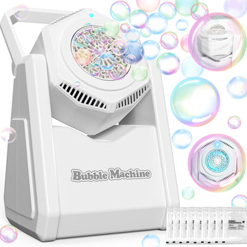 Bubble Machine For Kids Toddlers - Portable 90 Bubble Maker With Bubble Solution - Automatic Battery Operated Bubble Toys 20000+