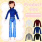 Fourluoo 6 Pcs Winter Christmas Doll Clothes 11.8 Inch Doll Sweater Outfits Long Sleeve Top Doll Clothing For Christmas Birthday