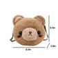 Amamcy Cute Stuffed Animal Purse For Girls 3D Bear Panda Head Crossbody Bag Fluffy Pig Frog Shoulder Bag Plush Animal Bag