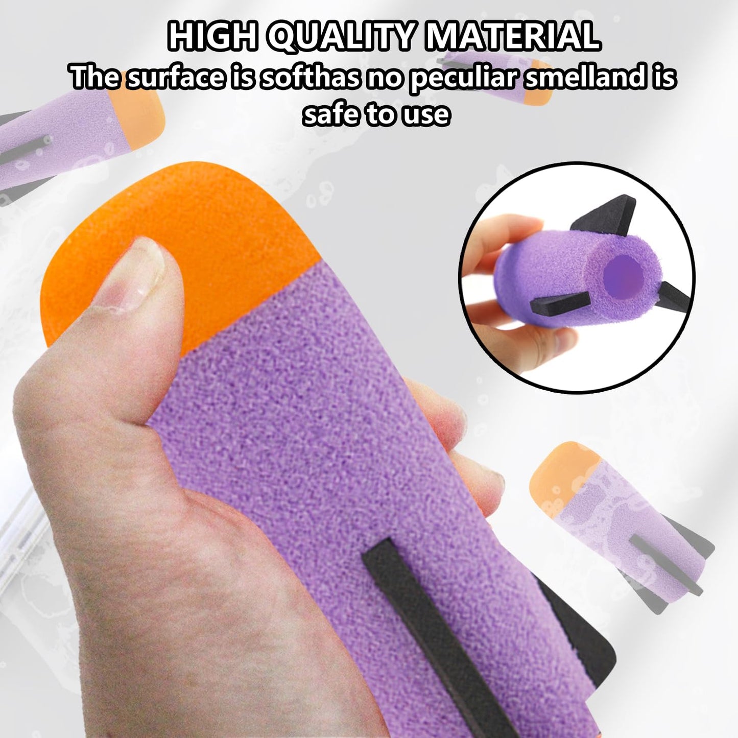 BOROLA 10 Pcs Missile Filled Foam Rocket Launcher  Compatible for Nerf N-Strike advanced Series(Purple)