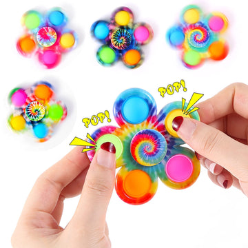 Fidget Spinner Bulk 4 Pack, Easter Basket Stuffers Sensory Fidget Toys For Kids Adults, Fidget Spinners Anxiety Stress Relief, A