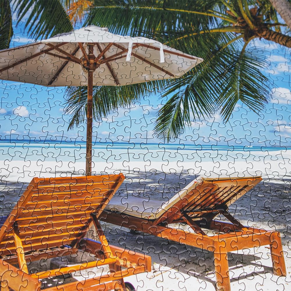 Beduke Jigsaw Puzzles For Adults 1000 Pieces Thick Sturdy 1000 Piece Puzzle Beach Precise Interlocking Family Game Age 14+
