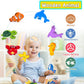 Wooden Animal Puzzles Toys For Toddlers,12 Pcs Sea Animals Figures,Animal Matching Sorting Stacking Toy For Boys Child Girls,Edu