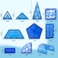Diophso Arctic Animals Magnetic Tiles Set - 6 Sea Animals, Educational Plastic Building Blocks, Medium Size, Blue, Model X5106