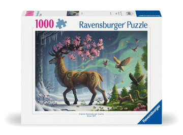 Ravensburger 1000 Piece Spring Deer Jigsaw Puzzle - Handcrafted, 27.6 x 19.7 inches, Multi Color, Model 12000616, Made in Germany