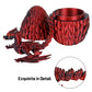 Jefuzh 3D Printed Dragon,Flying Mystery Dragon Eggs Easter Articulated Dragon,3D Printed Crystal Dragon With Wings,3D Dragon Egg