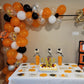 Orange Black Balloons Orange White Sliver Balloons Graduation Decorations 60Pcs 12Inch Metallic Silver Confetti Latex Balloon Fo