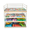 Melissa & Doug Multi-Fit Metal Wire Puzzle Rack 12 Inches Wide And 0.75 Inches Deep - Puzzle Holder Rack Storage Organizer For Kids,Silver