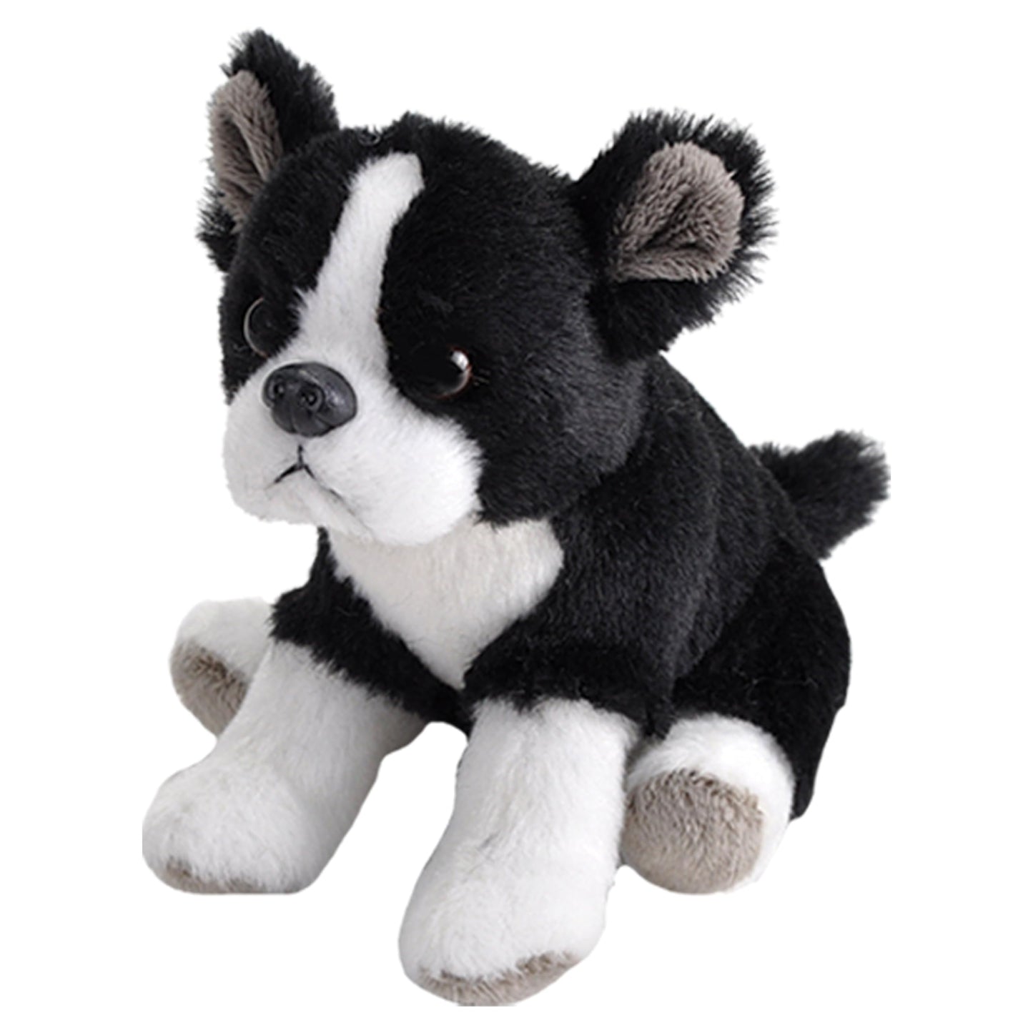 Wild Republic Pocketkins Eco Boston Terrier  Stuffed Animal  5 Inches  Plush Toy  Made from Recycled Materials  Eco Friendly