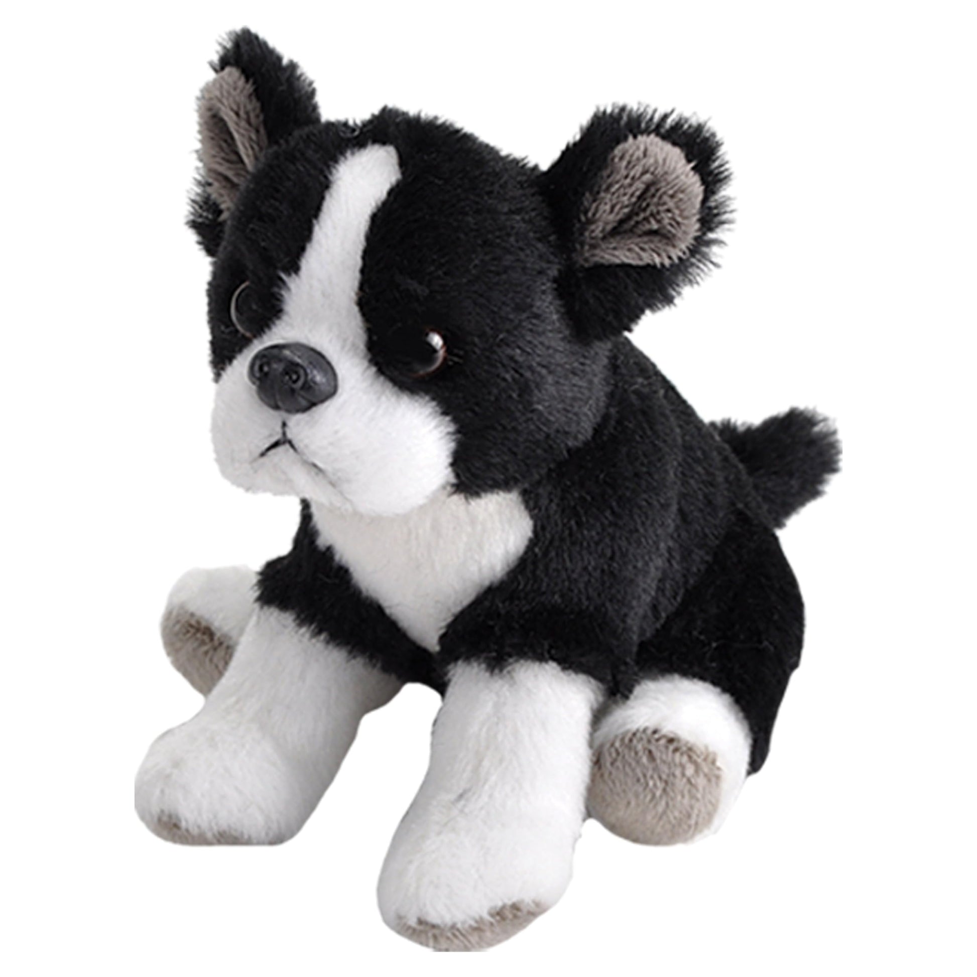 Wild Republic Pocketkins Eco Boston Terrier  Stuffed Animal  5 Inches  Plush Toy  Made from Recycled Materials  Eco Friendly