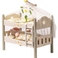 Robud Baby Doll Crib, Wooden Baby Doll Beds For 20 Inch Dolls, Green Baby Doll Bunk Beds With Tulle, American Girl Doll Bed For
