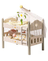Robud Baby Doll Crib, Wooden Baby Doll Beds For 20 Inch Dolls, Green Baby Doll Bunk Beds With Tulle, American Girl Doll Bed For
