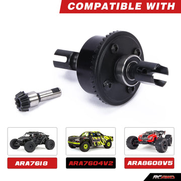 Rcawd Upgrades For Arrma 6S 1/7 Fireteam Mojave 6S, 1/8 Kraton Notorious Outcast Talion 6S,Front Rear Diff Combo Set W 40Crmo Ma