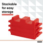 Superio Sand Block Form Crenellated Wall Shaper -Red Sandbox Block Shaper 11   , Kids Outdoor Toys Winter Snow Fort, Snow Castle