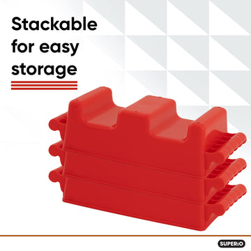 Superio Sand Block Form Crenellated Wall Shaper -Red Sandbox Block Shaper 11   , Kids Outdoor Toys Winter Snow Fort, Snow Castle
