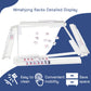 Cayoulr Mahjong Racks With Pushers, Convenient Rotating One-Piece Mahjong Rack And Multiplayer, Transparent 4-Piece Set
