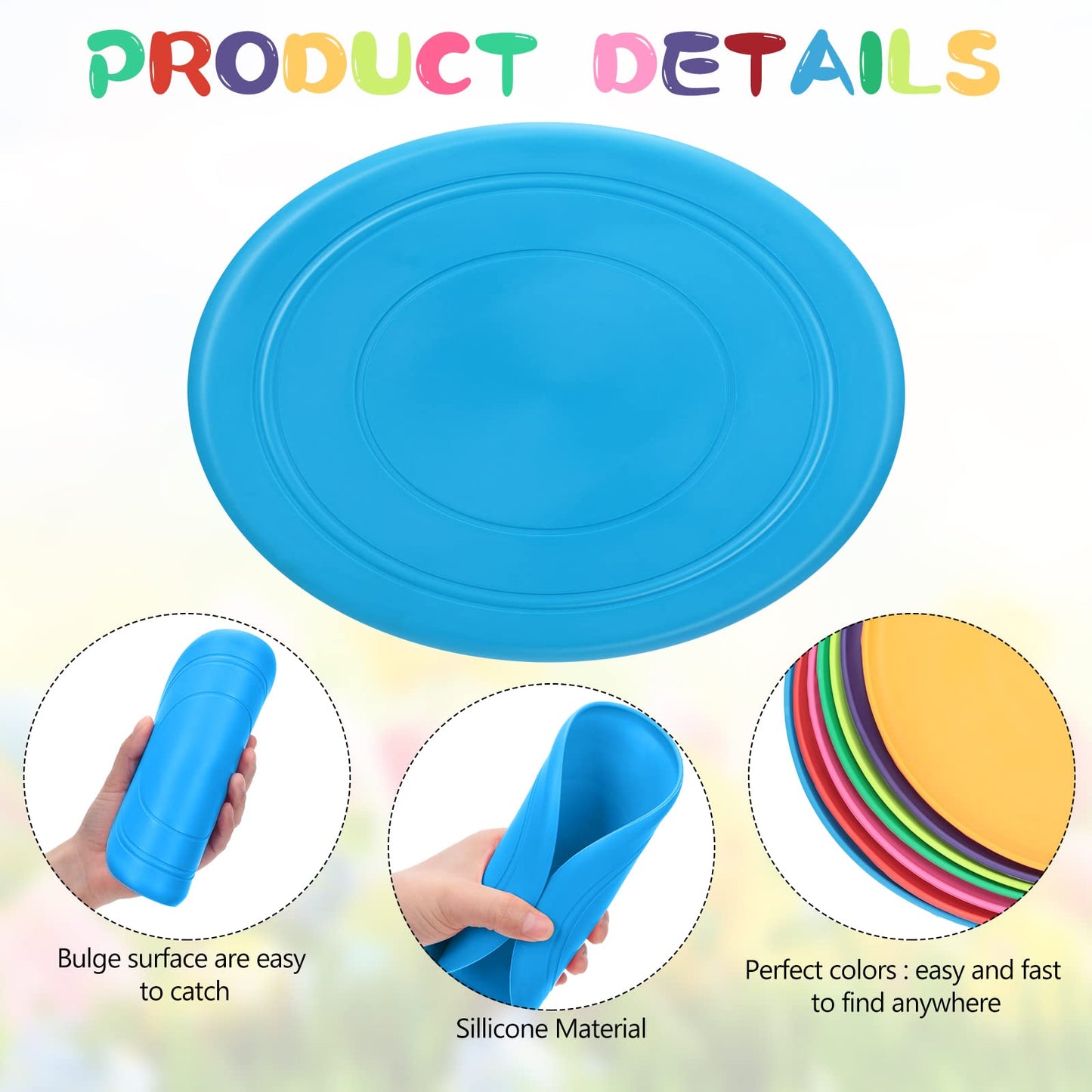 Vinsot 56 Pcs Flying Discs Bulk Flying Discs For Kids Soft Rubber Flyer Disk Outdoor For Children Adults Dogs For Sports Party F