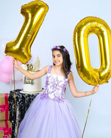 10 Balloon Number, Gold Number 10Th Birthday Balloons 40 Inch, 10 Years Old Gold Birthday Decorations For Boys Girls, 10Th Anniv