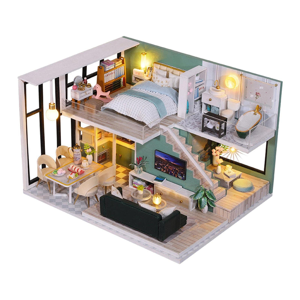 ATORSE?DIY Miniature Dollhouse Kit Crafts 3D Puzzles Handmade Valentines Day|Dolls & Bears | Dollhouse Miniatures | Doll Houses
