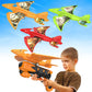 3 Pack Dinosaur Airplane Launcher Toys, Flying Toys For 3 4 5 6 7 8 9 10 Year Old Boys, Easter Gifts For Kids, Foam Plane Outdoor Toys 5-12 Year Old Boy Gift Ideas, Airplane Birthday Gift Party Favors