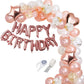 FUNDOTS Happy Birthday Foil Balloon Garland Decoration Kit 49Pcs Combo with Alphabet Balloons, Metallic Balloons, Confetti Bal