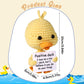 Boxob Mini Funny Positive Duck, 3.94'' Creative Wool Pocket Knitted Duck Toy Doll With Card Cute Crochet Tiny Positive Emotional