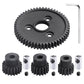 CrazyHobby RC Metal 54T 32P Spur Gear &15T/17T/19T Pinions Gear Set & 3.175mm Coupler for Traxxas Slash 4x4 4WD/2WD/VXL Rustler 