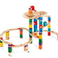 Hape Quadrilla Cyclone Wooden Marble Run Race Maze Construction Building Set| Stem Educational Learning Toys For Kids