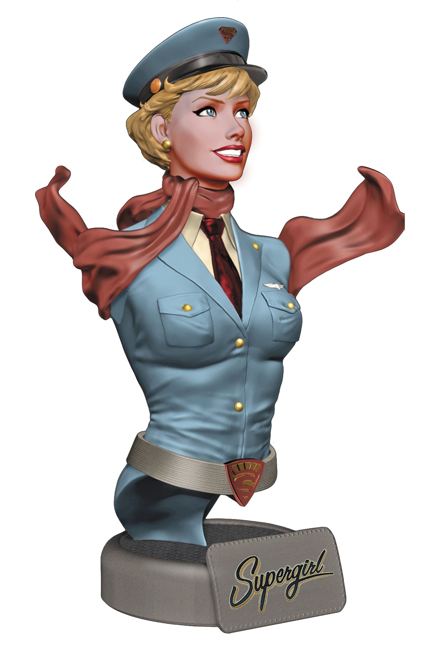 DC Collectibles Supergirl Bust - 7.5" Alloy Steel Figure, Silver - Model APR160453
