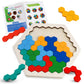 Skrtuan Wooden Blocks Puzzle For Kid Adults Brain Teaser Hexagon Puzzles Games Toy Shape Pattern Block Tangram Geometry Logic Iq Stem Montessori Educational Gift For All Ages Boys Girls Challenge