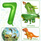Dinosaur 7Th Birthday Decorations, Dinosaur Birthday Party Decorations With Giant Inflatable Dinosaur Balloons 40 Inch Helium Foil Mylar Number 7 Balloons For Dinosaur Theme Birthday Party Decorations