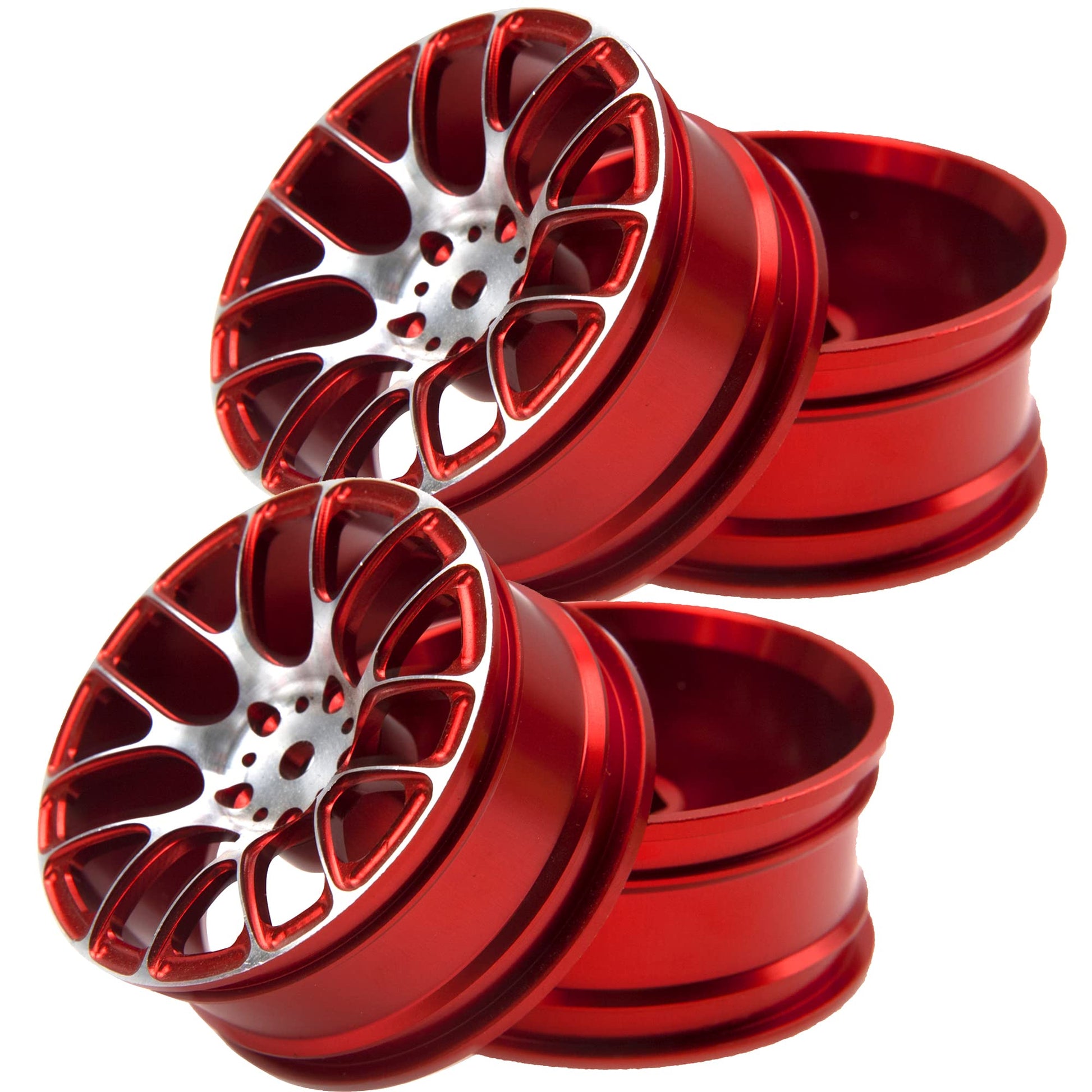4Pcs Vgoohobby Aluminum Wheel Rims 12mm Hex Hub Width 26mm Compatible with 1/10 Tamiya TT-01 Kyosho RedCat Sakura HSP HPI 1/10 O