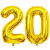 40 Inch Gold 20 Number Balloons Giant 20 Balloons Gold Birthday 20 Balloons 20Th Birthday Anniversary Party Decorations Supplies