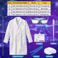 JOPSHEEN Kids Scientist Costume Lab Coat Pretend Play Scientist, Dress Up and Role Play Toys Gift for Boys Girls, with Goggles I