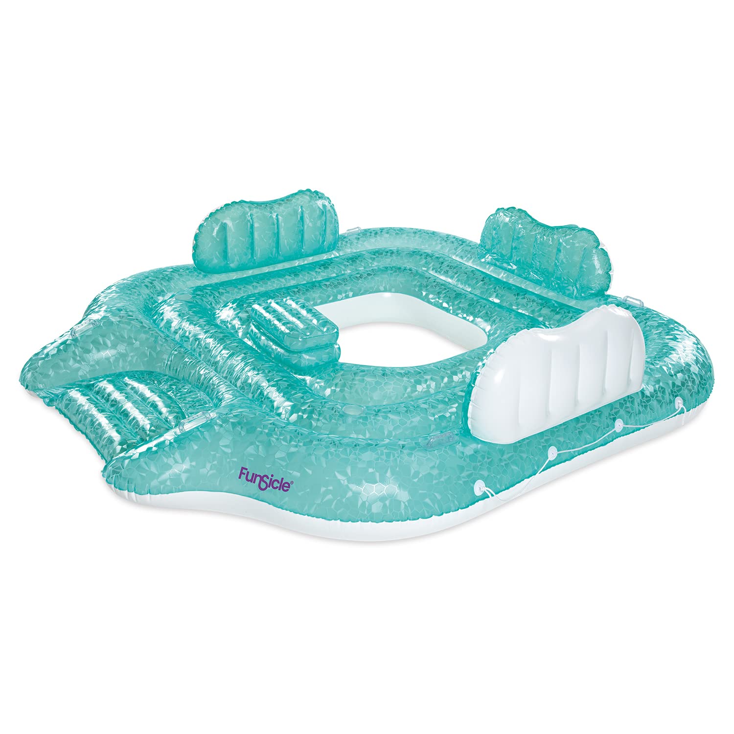 Funsicle 9 ft Party Mix Inflatable Island Float  mature-themed-Sized