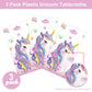 3 Pieces Unicorn Table Cloth Covers Disposable Unicorn Table Covers Larger Plastic Unicorn Tablecloths Rectangle Table Covers fo