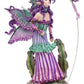 Ebros Amy Brown Pixie Gossip Enchanted Elf Fairy Fae Damsel With Indigo Purple Nymph Dragonfly Statue 7.5' Tall Fantasy Mythical Faery Garden Magic Collectible Figurine Fairies Pixies Nymphs Decor