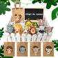 Letesult 36Pcs Adopt An Animals Party Favors, Mini Safari Stuffed Animals Adopt A Pet Set Includes 12 Jungle Stuffed Animals 12 