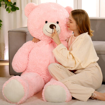 Tezituor 59” Pink Big Teddy Bear, 5Ft Giant Stuffed Animal Plush,Soft Bear Gifts For Christmas, Birthday,Valentine, Baby Shower.