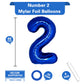 40 Inch Giant Navy Blue Number 2 Balloon, Helium Mylar Foil Number Balloons For Birthday Party, 2Nd Birthday Decorations For Kid